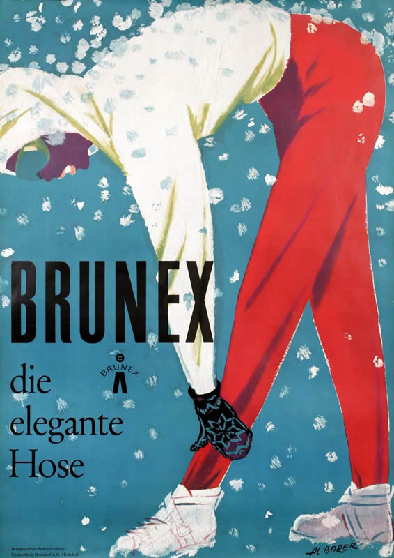 Woman skier stretches out; white, red, blue