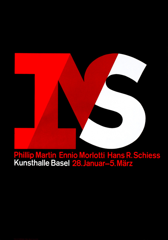 Abstract, joined "M" and "S", boldly detailed; red, white, black