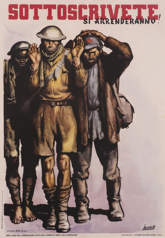 THREE ALLIED SOLDIERS, CAPTURED; GRAYS, BROWNS, RED