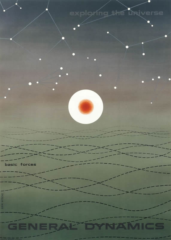 Constellations, schematic view of sun, universe; black, gray, red, green, white