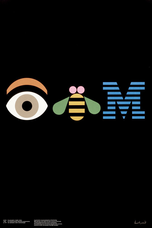 AN EYE, A BEE, AN 'M'; BLACK, BLUE, ORANGE, GREEN